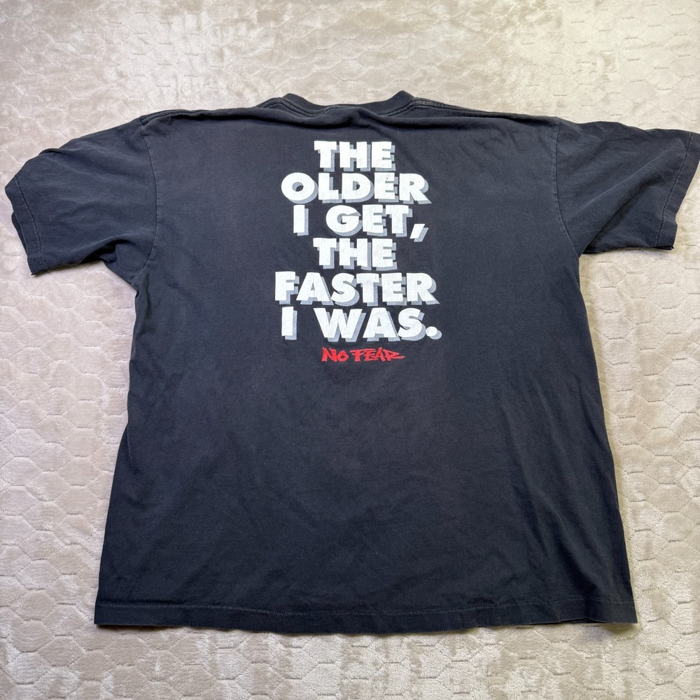 VTG No Fear‎ Motorsports Faded Worn USA Made Black Shirt Sz XXL Single Stitch - Picture 10 of 12